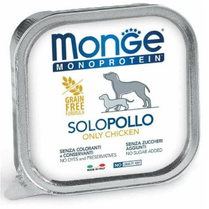 MONGE DOG MONOPROTEIN CHICKEN suņu konservi Vista 150g